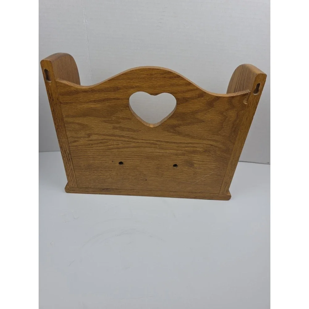 Vintage Trinket Wall Shelf Heart Cutout Cottagecore Farmhouse Wood